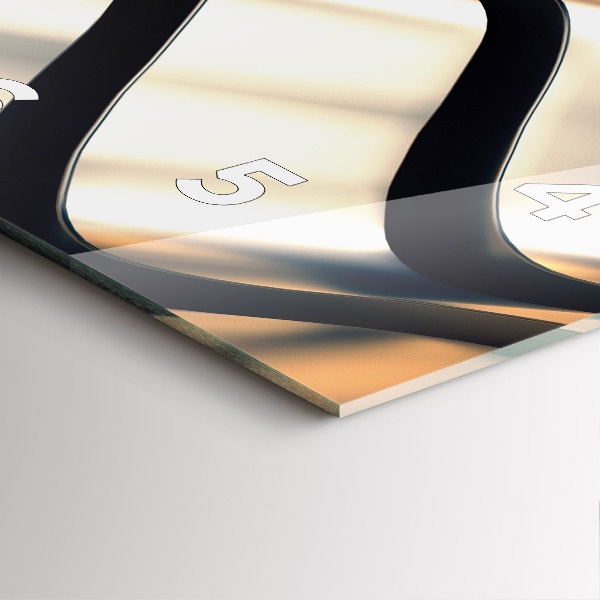 Reloj de pared cuadrado Patrón plateado