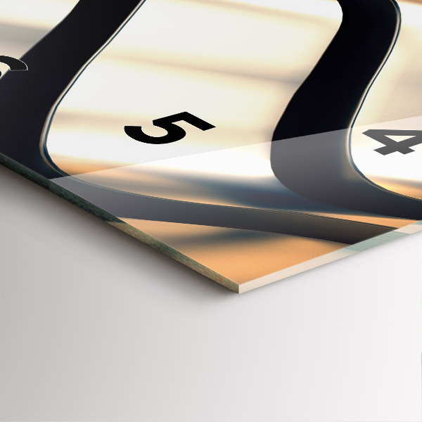 Reloj de pared cuadrado Patrón plateado