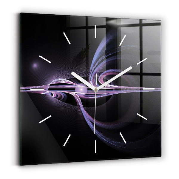 Reloj de pared cuadrado Abstracción violeta