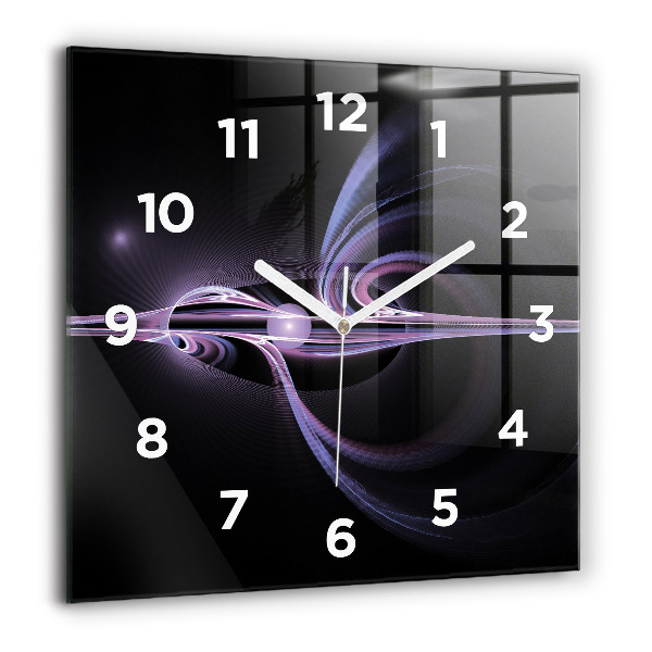 Reloj de pared cuadrado Abstracción violeta
