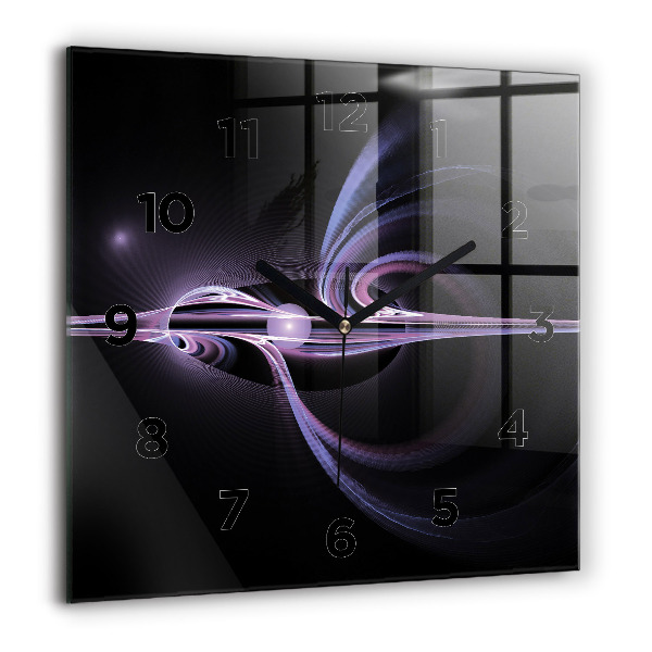 Reloj de pared cuadrado Abstracción violeta