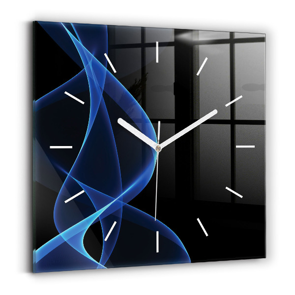 Reloj cuadrado Líneas azules