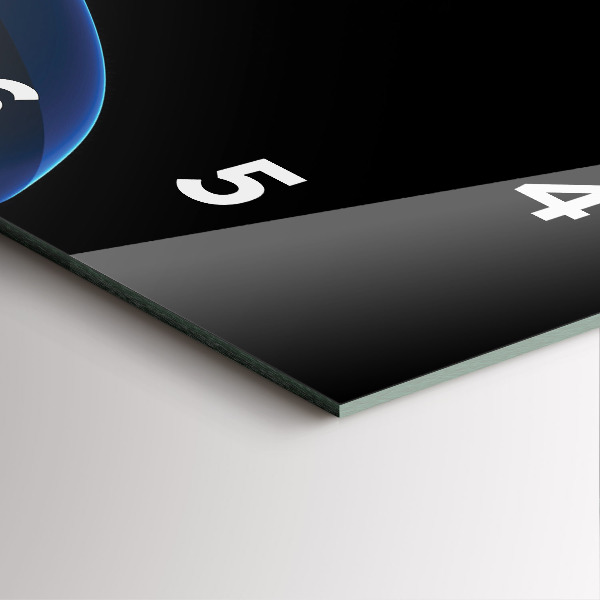 Reloj cuadrado Líneas azules