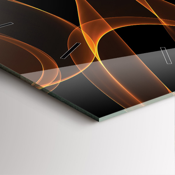 Reloj de pared cuadrado Líneas naranjas