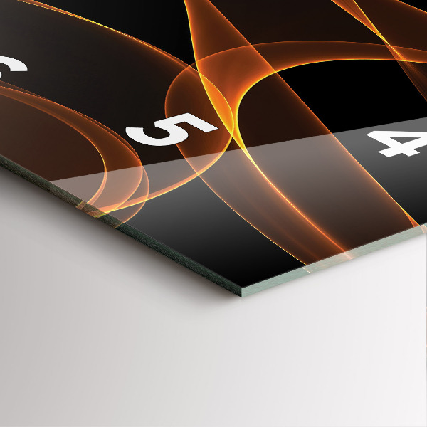 Reloj de pared cuadrado Líneas naranjas