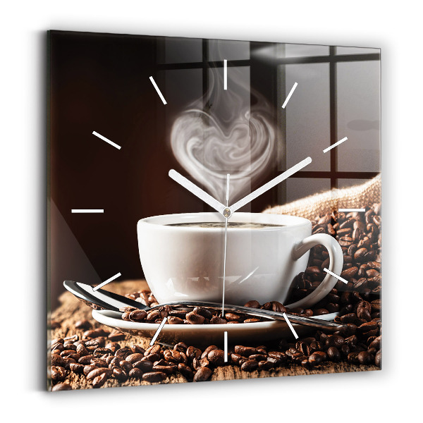 Reloj cuadrado Taza de café
