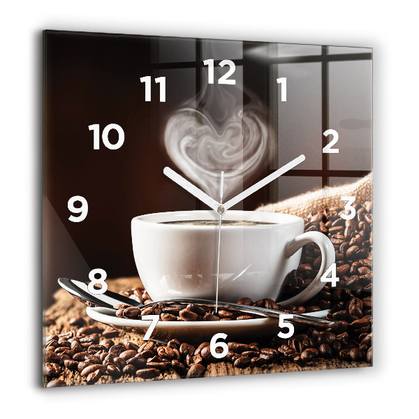 Reloj cuadrado Taza de café