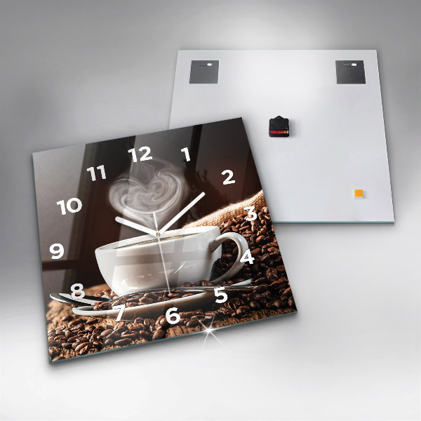 Reloj cuadrado Taza de café