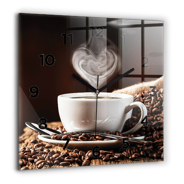 Reloj cuadrado Taza de café