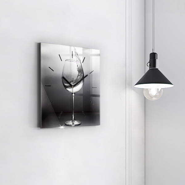 Reloj de pared cuadrado Copa de vino