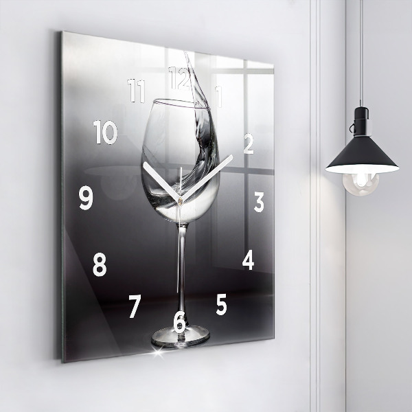 Reloj de pared cuadrado Copa de vino