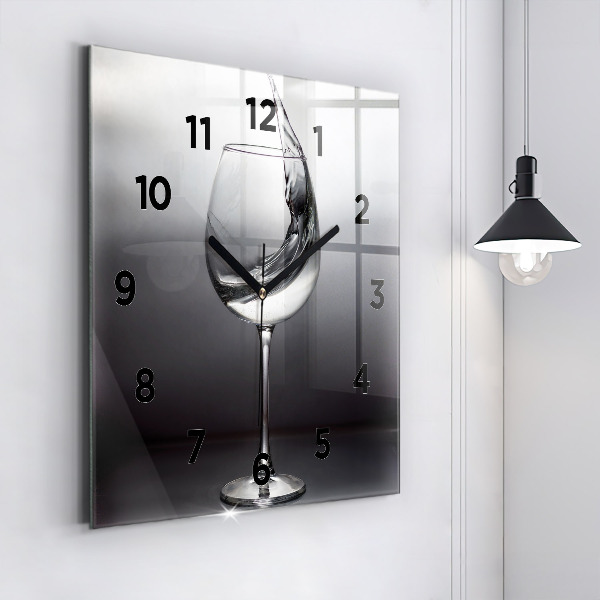 Reloj de pared cuadrado Copa de vino