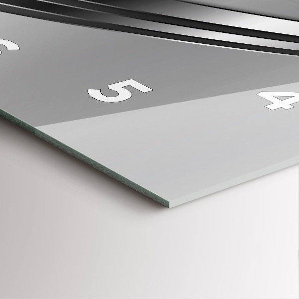 Reloj cuadrado Líneas plateadas