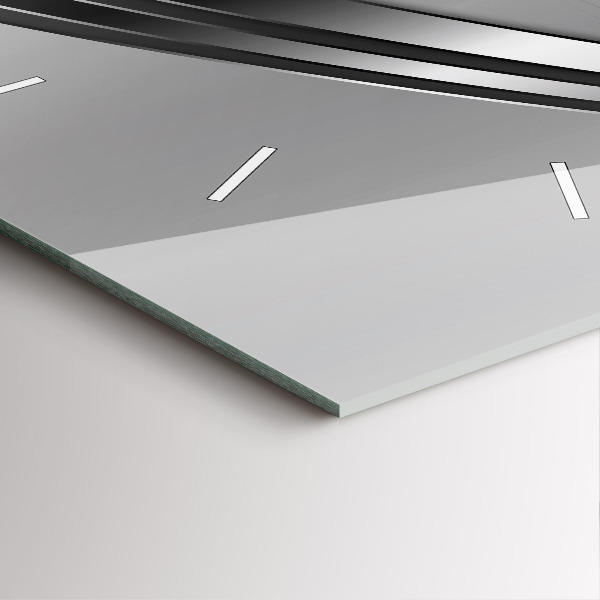 Reloj cuadrado Líneas plateadas