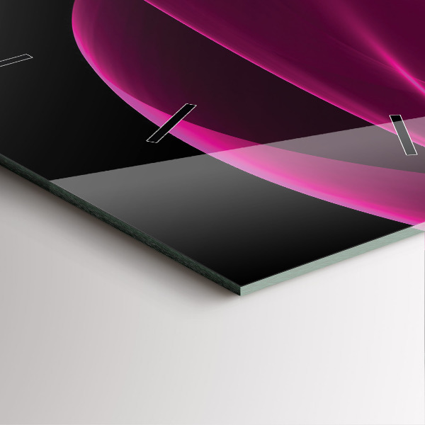 Reloj de pared cuadrado Abstracción rosa