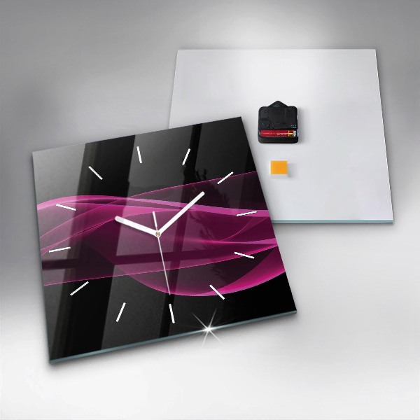 Reloj de pared cuadrado Abstracción rosa
