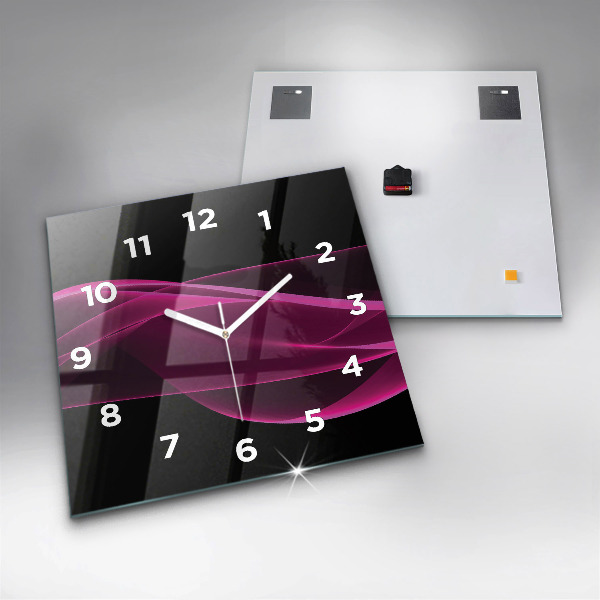 Reloj de pared cuadrado Abstracción rosa