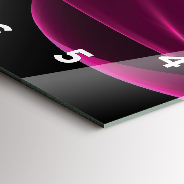 Reloj de pared cuadrado Abstracción rosa