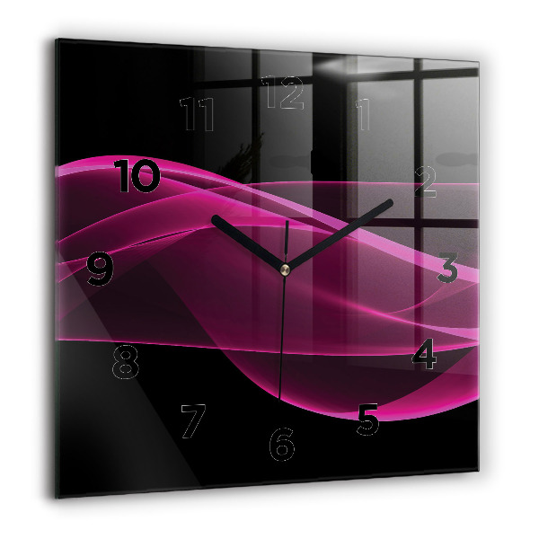 Reloj de pared cuadrado Abstracción rosa
