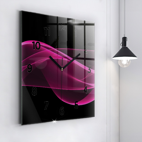 Reloj de pared cuadrado Abstracción rosa