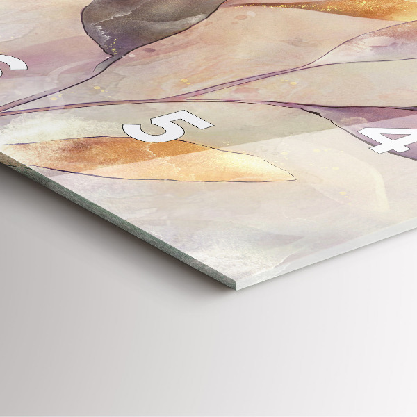 Reloj de pared cuadrado Hojas abstractas boho