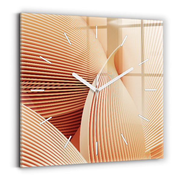 Reloj de pared cuadrado Ola abstracta