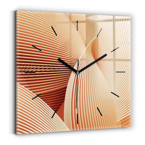 Reloj de pared cuadrado Ola abstracta
