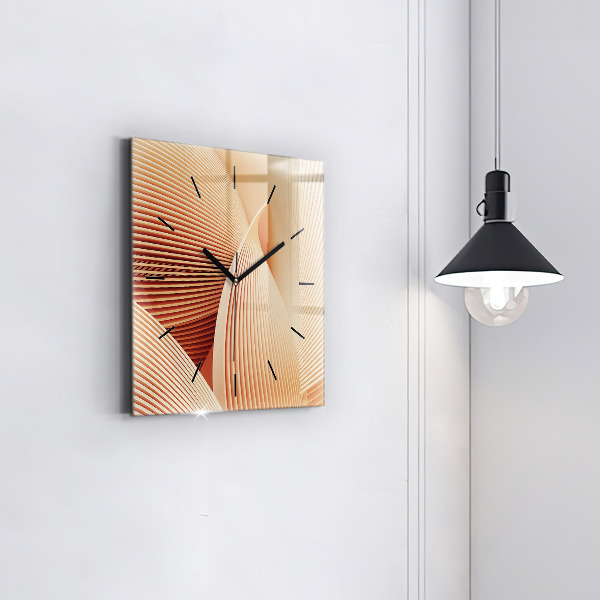 Reloj de pared cuadrado Ola abstracta
