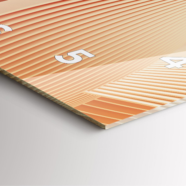 Reloj de pared cuadrado Ola abstracta