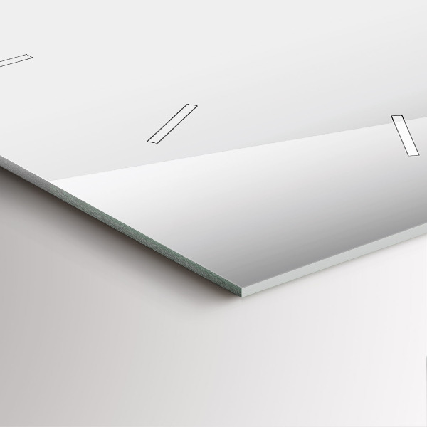 Reloj cuadrado Abstracción plateada