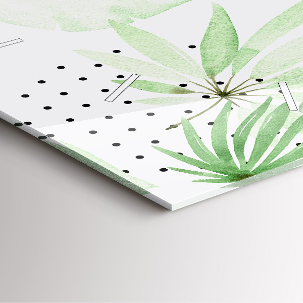 Reloj de pared cuadrado Hojas verdes