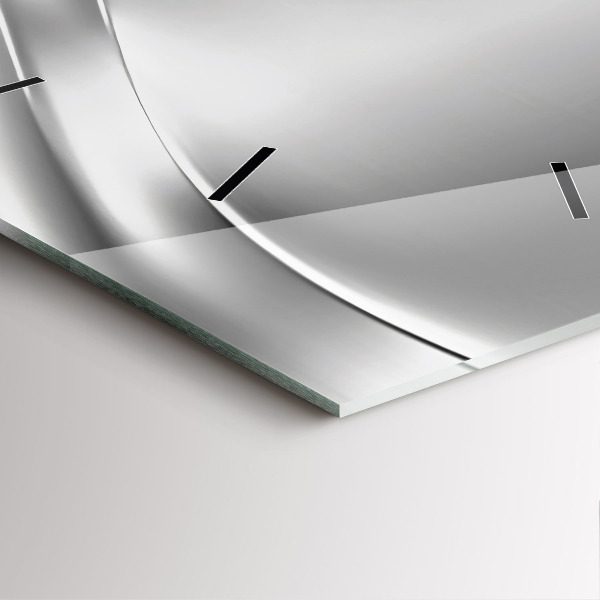 Reloj cuadrado Abstracción plateada