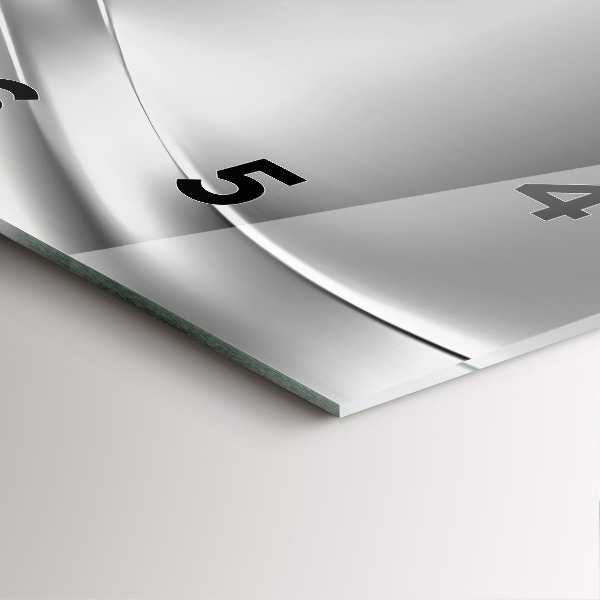 Reloj cuadrado Abstracción plateada