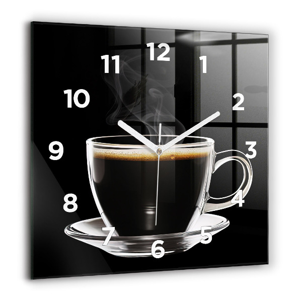 Reloj de pared cuadrado Café negro