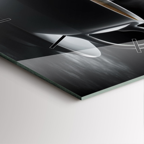 Reloj cuadrado Taza de café negro