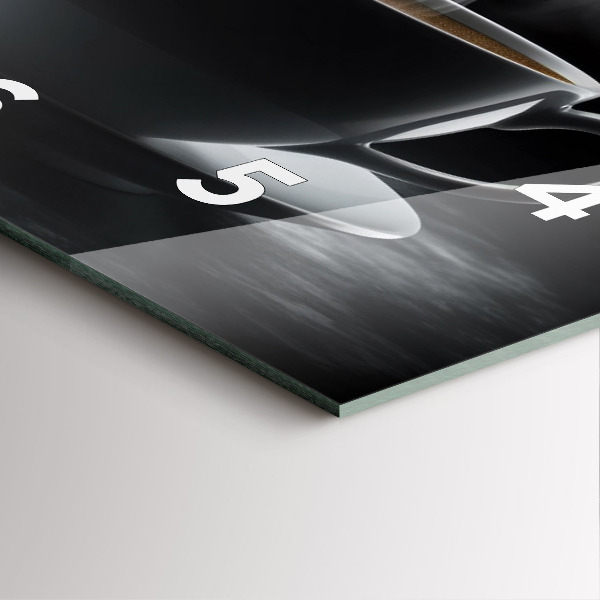 Reloj cuadrado Taza de café negro