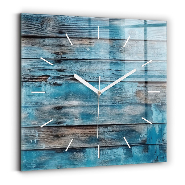 Reloj cuadrado Tablas azules