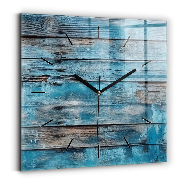 Reloj cuadrado Tablas azules
