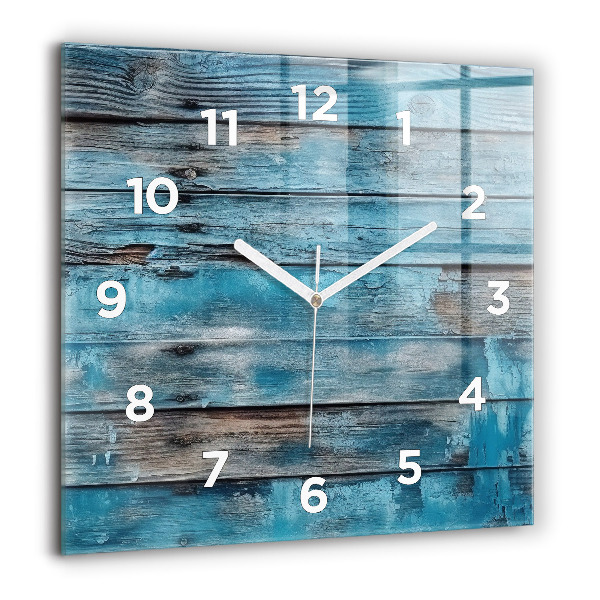 Reloj cuadrado Tablas azules