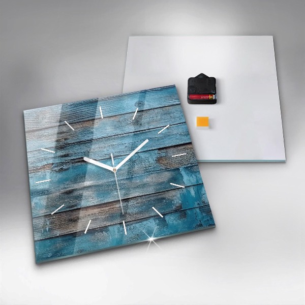 Reloj cuadrado Tablas azules