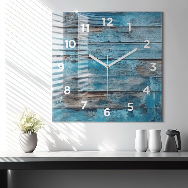 Reloj cuadrado Tablas azules