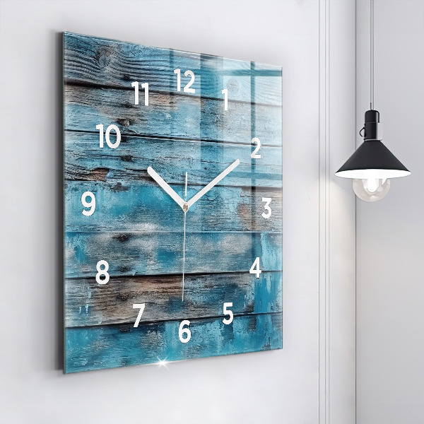 Reloj cuadrado Tablas azules
