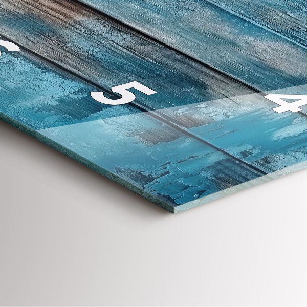 Reloj cuadrado Tablas azules