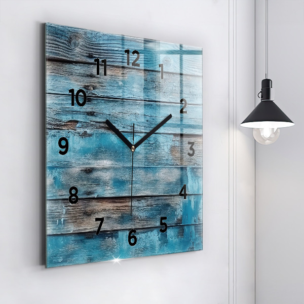 Reloj cuadrado Tablas azules