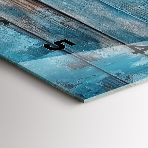 Reloj cuadrado Tablas azules