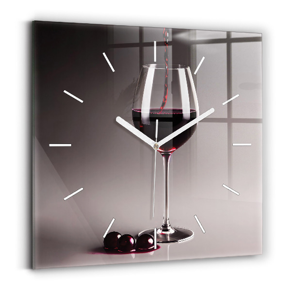Reloj cuadrado Lámpara de vino tinto