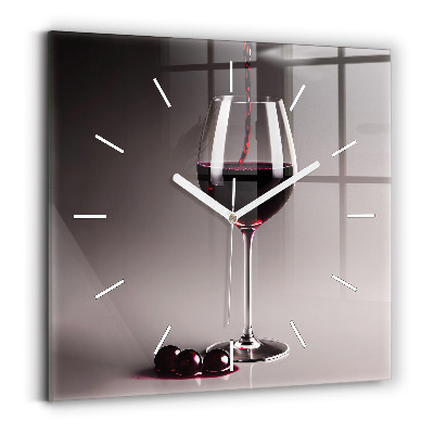 Reloj cuadrado Lámpara de vino tinto