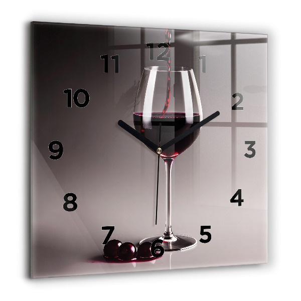 Reloj cuadrado Lámpara de vino tinto