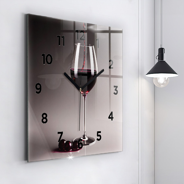 Reloj cuadrado Lámpara de vino tinto