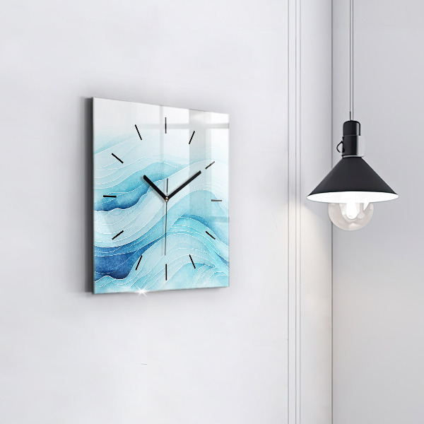 Reloj de pared cuadrado Nubes azules